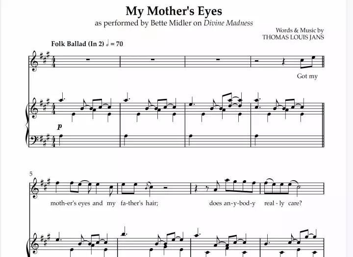 Song Transcription for Solo/Piano Accompaniment